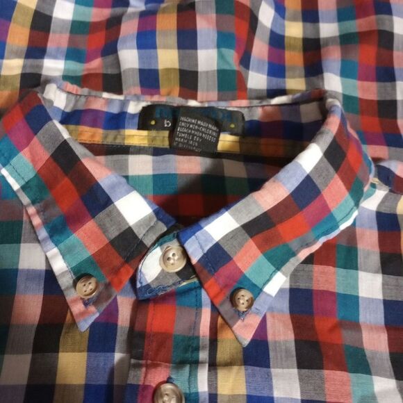 Bristol Blues Shirt Men's Large Button Front Short Sleeve‎ - Picture 4 of 6
